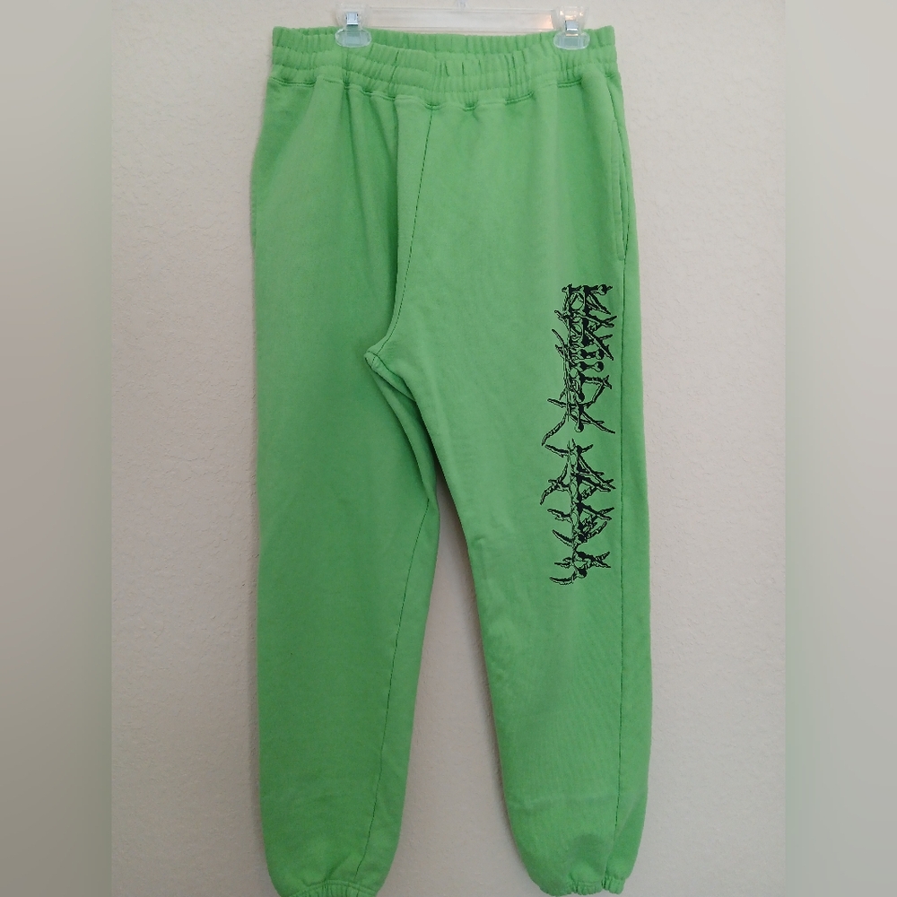 Boiler Room Gnarcore Green Cotton Drawstring Sweat Pants Size XXL